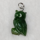 Pendentif Chouette Jade Néphrite Canadien - 17mm