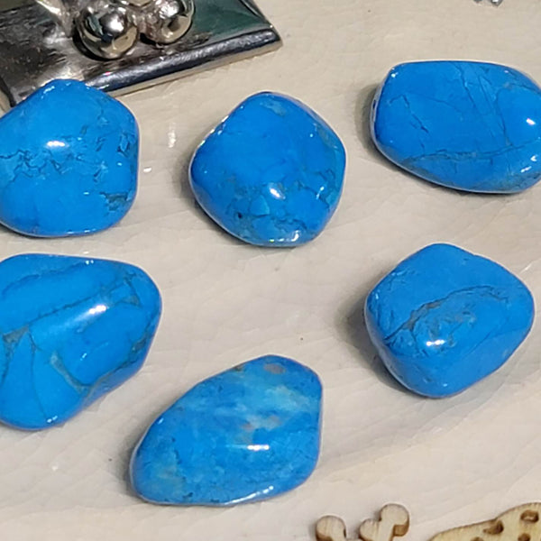 Howlite Turquoise Tumbled Stone