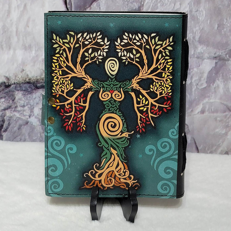 Leather Journal -  Mother Goddess - 5" x 7"