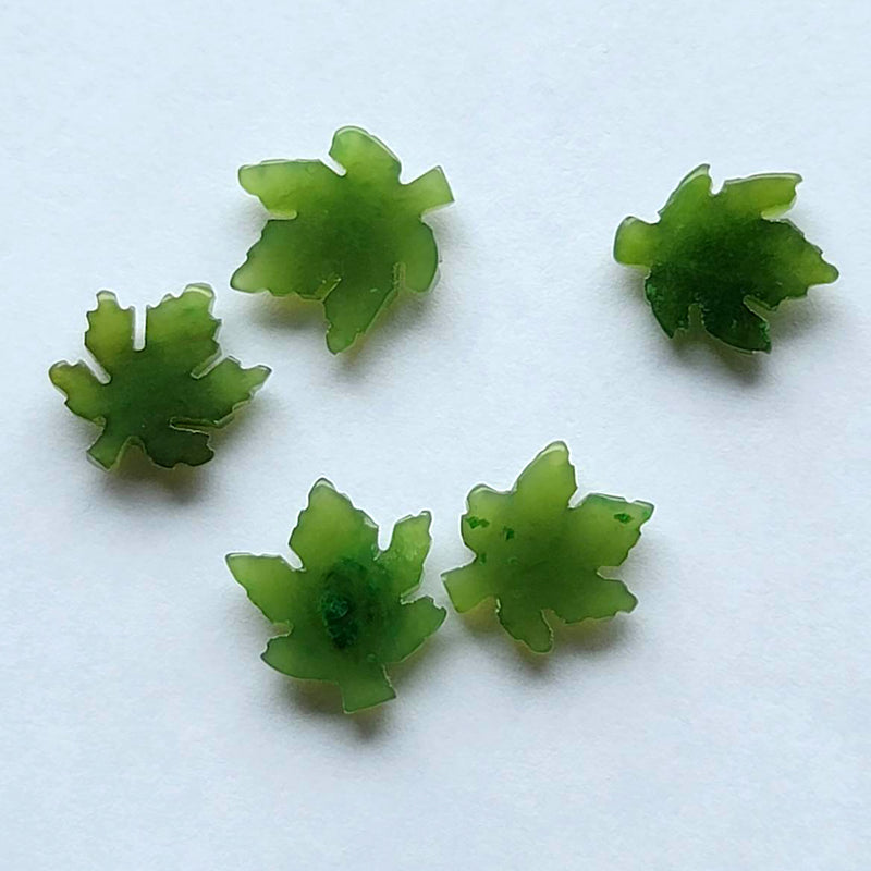 Maple Leaf 0.5" Canadian Nephrite Jade