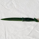 Athame - Coupe-papier - Jade néphrite canadien - 6" de long