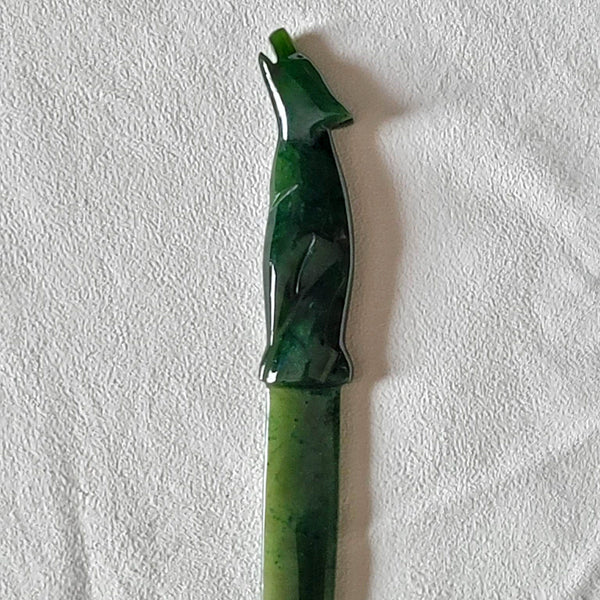 Athame - Coupe-papier - Jade néphrite canadien - 6" de long