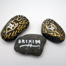 Brigid Stone with Painted Runes-KW-The Bat Witch Cavern