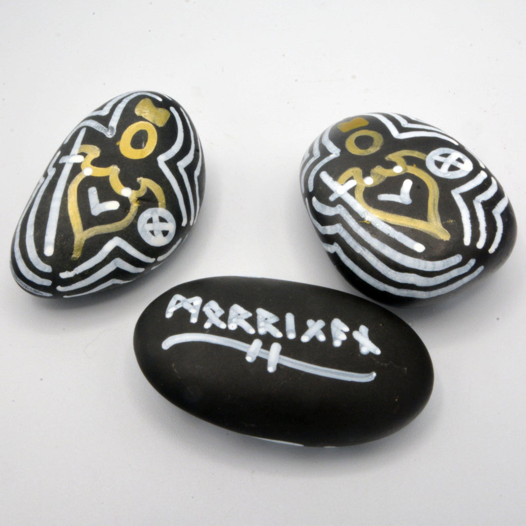Morrigan's Runes Morrigan Stone with Painted Runes