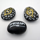 Selene Stone with Painted Runes-KW-The Bat Witch Cavern