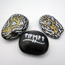 Tiamat Stone with Painted Runes-KW-The Bat Witch Cavern