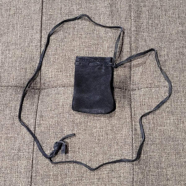 Leather Bag - Dark Blue - 2" x 3"