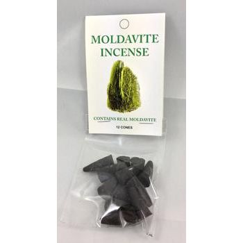 Moldavite Incense Cones (Package of 12)-Scents/Oils/Herbs-Dempsey-The Bat Witch Cavern