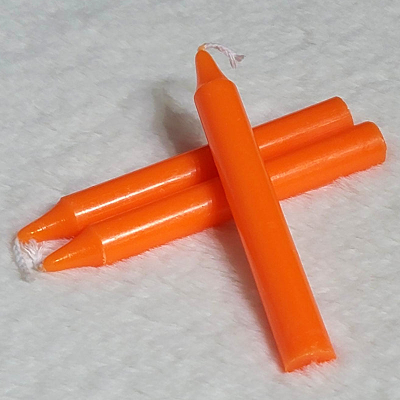 Mini bougie rituelle/sort - Paquet de 3 (Orange)