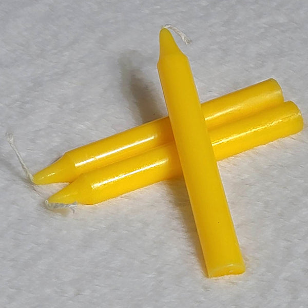 Mini Ritual/Spell Candle - 3 Pack (Yellow)