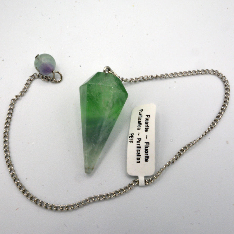 Pendulum - Gemstone - Faceted Fluorite-Crystals/Stones-Nature's Expression-The Bat Witch Cavern