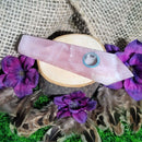 Pipe à pointe de cristal de quartz rose avec filtre métallique