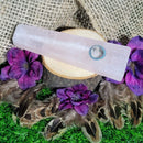 Tuyau de boîte en cristal de quartz rose avec filtre en métal