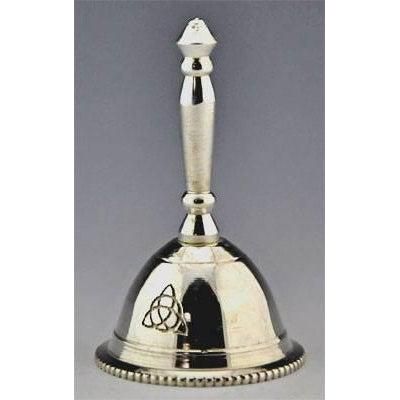 Altar Bell Triquetra Silver Plated 3"-Home/Altar-Quanta Distribution Inc.-The Bat Witch Cavern