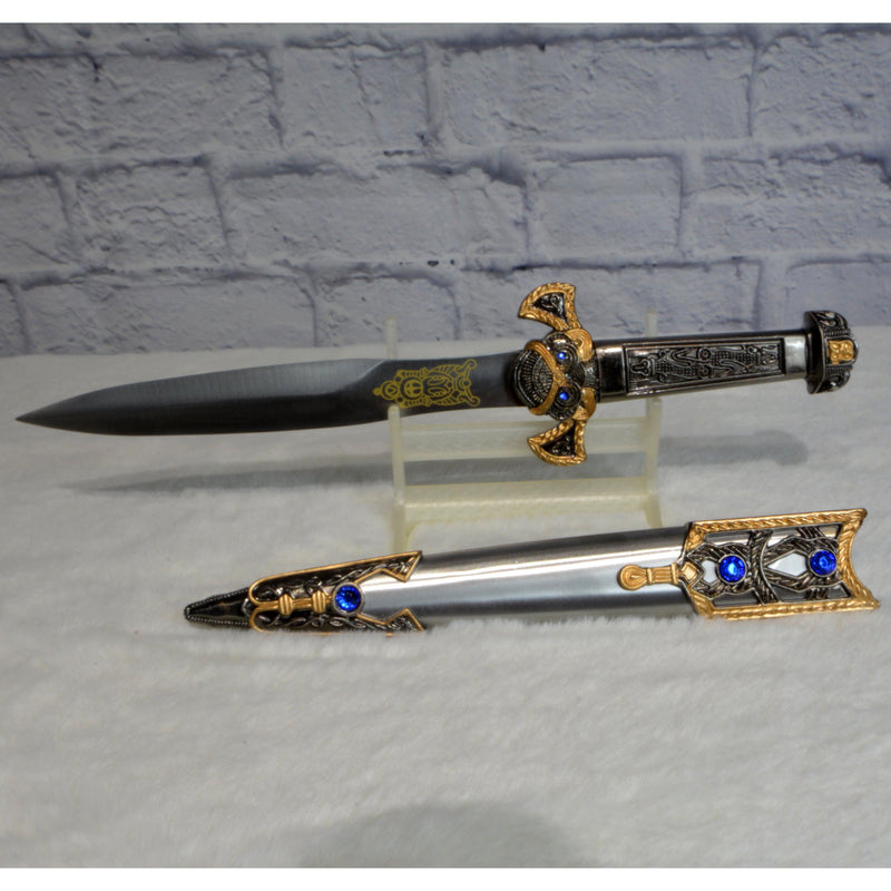Athame - Two Tone Fancy - 12.5" Long-Home/Altar-Azure Green-The Bat Witch Cavern