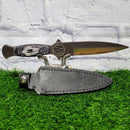 Athame - Pentagramme runique - 9,5" de long