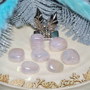 Rainbow Aura Rose Quartz Tumbled Stone
