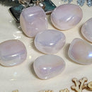 Rainbow Aura Rose Quartz Tumbled Stone