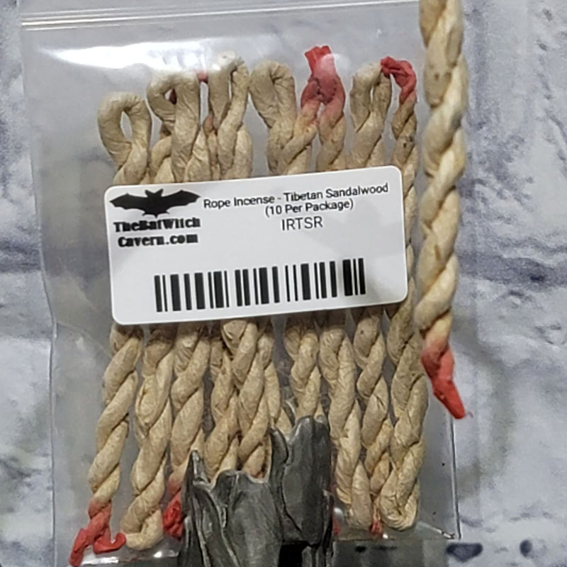 Encens en corde - Bois de santal tibétain 3,5" (10 par paquet)