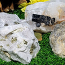 Rough Nugget - Quartz with Green Tourmaline