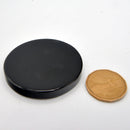 Black Obsidian Scrying Mirror - 2"-Home/Altar-Azure Green-The Bat Witch Cavern