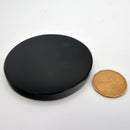 Black Obsidian Scrying Mirror - 3"-Home/Altar-Azure Green-The Bat Witch Cavern