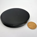 Black Obsidian Scrying Mirror - 4"-Home/Altar-Azure Green-The Bat Witch Cavern