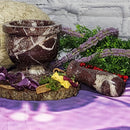 Mortier et pilon, marbre zèbre rouge, 4"