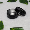 Shallow Screw-Top Metal Tin Black - 1/2oz