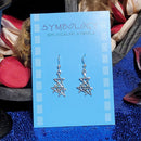 Earrings - Sterling Silver Law of Three Pentagram