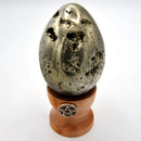 Pyrite Egg - 2"-Crystals/Stones-Azure Green-The Bat Witch Cavern