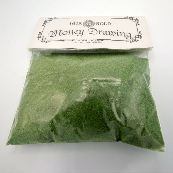 Money Drawing Incense Powder - 1oz-Scents/Oils/Herbs-Azure Green-The Bat Witch Cavern