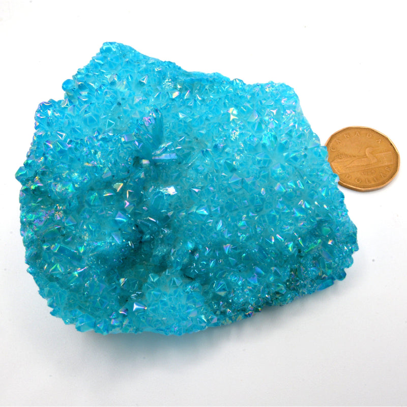 Druze - Crystal Turquoise (Various Sizes)-Rock Tumbling-Azure Green-Specimen 1 - 407grams-The Bat Witch Cavern
