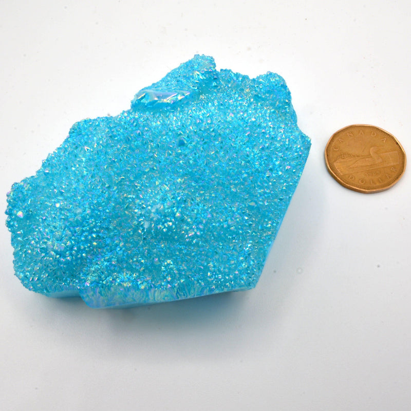 Druze - Crystal Turquoise (Various Sizes)-Rock Tumbling-Azure Green-Specimen 2 - 303grams-The Bat Witch Cavern