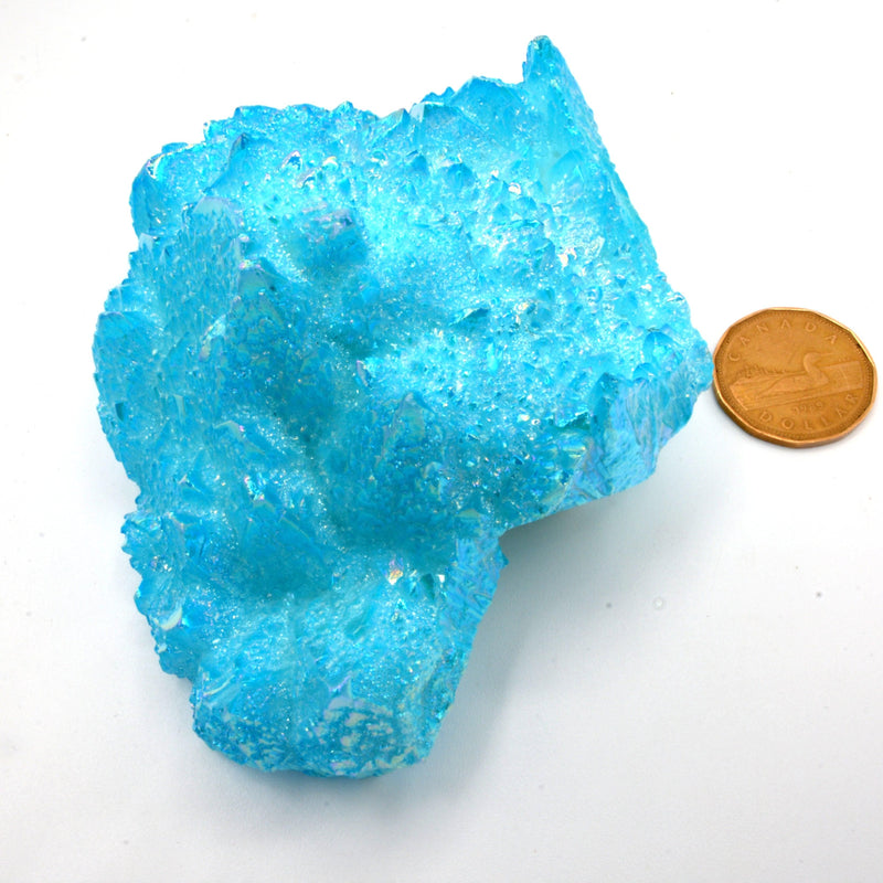 Druze - Crystal Turquoise (Various Sizes)-Rock Tumbling-Azure Green-Specimen 5 - 527grams-The Bat Witch Cavern