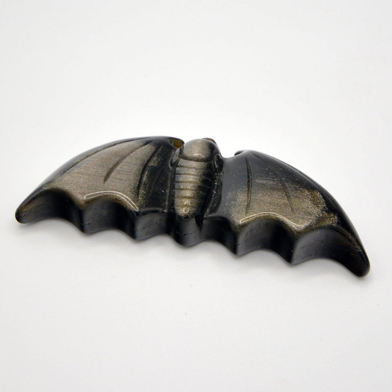 Goldsheen Obsidian Carved Bat-Crystal/Stones-AE-The Bat Witch Cavern