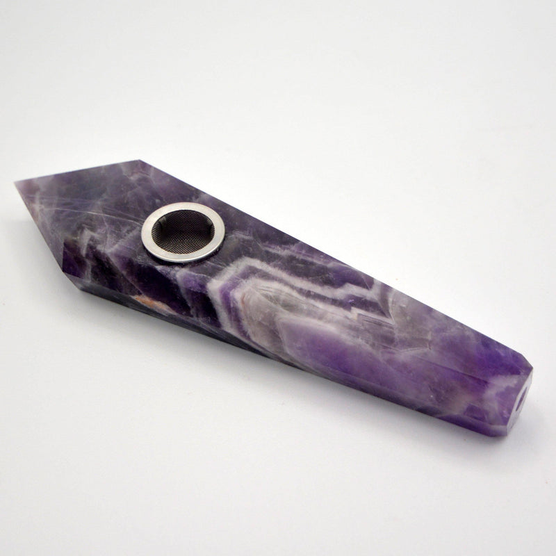Amethyst Crystal Point Pipe w/Metal Filter-Crystals/Stones-AE-The Bat Witch Cavern