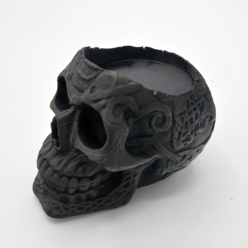 Celtic Skull Votive Holder - Cold Cast Resin-Crafted Products-The Bat Witch Cavern-Black-The Bat Witch Cavern