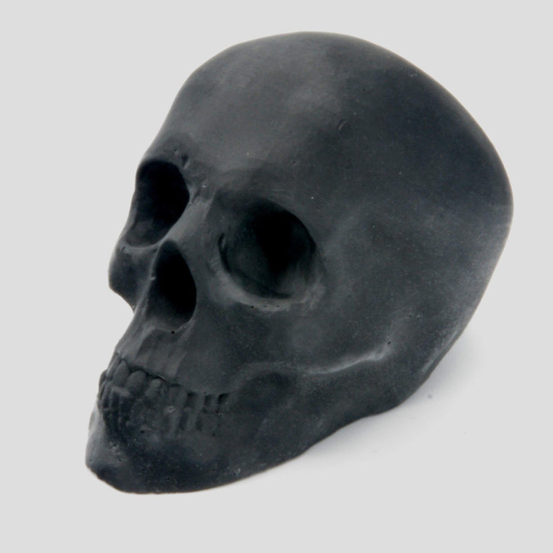 Human Skull - Cold Cast Resin (Multiple Sizes)-Crafted Products-The Bat Witch Cavern-Black-Medium-The Bat Witch Cavern