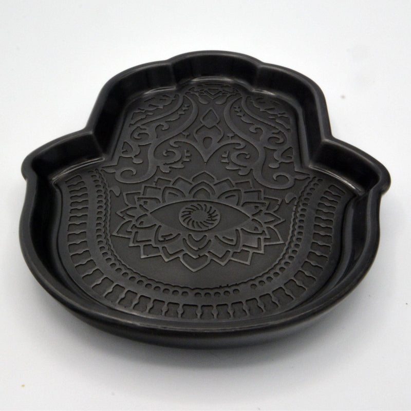 Hamsa Hand Trinket Dish - Cold Cast Resin-Crafted Products-The Bat Witch Cavern-Iron (Style 2)-The Bat Witch Cavern