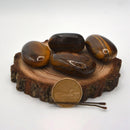 Palm Stone - Tiger's Eye 1.75" x 2" (Small)-Crystal/Stones-Kheops - SR-The Bat Witch Cavern