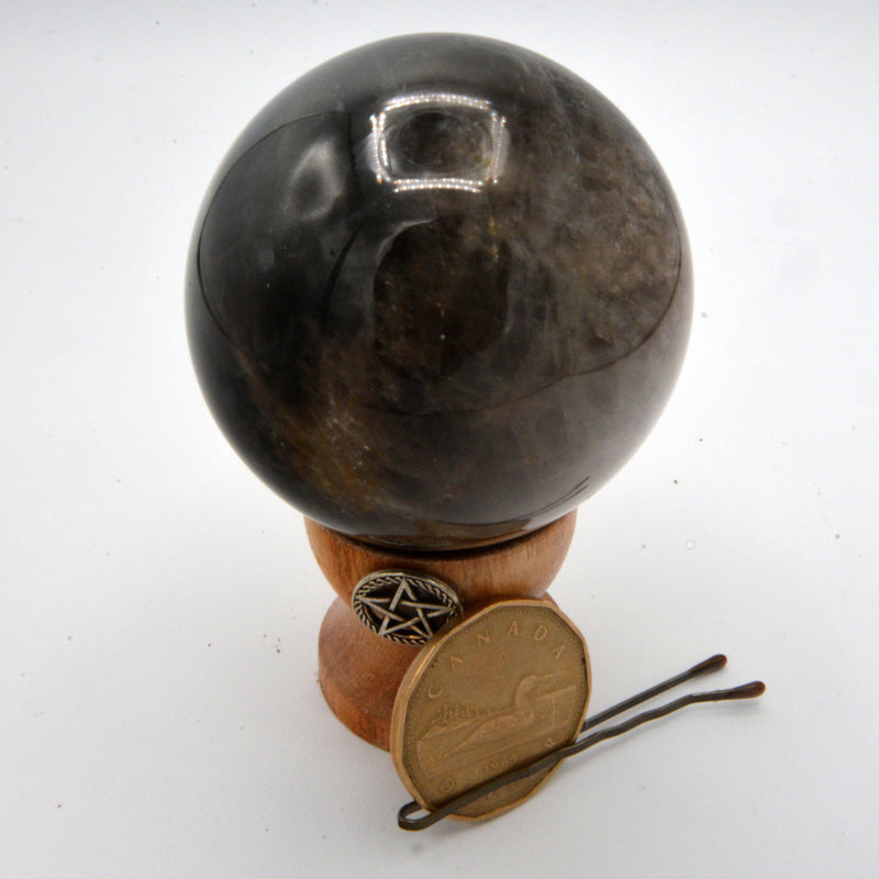 Sphere - Black Moonstone 1.2"-Crystals/Stones-Nature's Expression-The Bat Witch Cavern