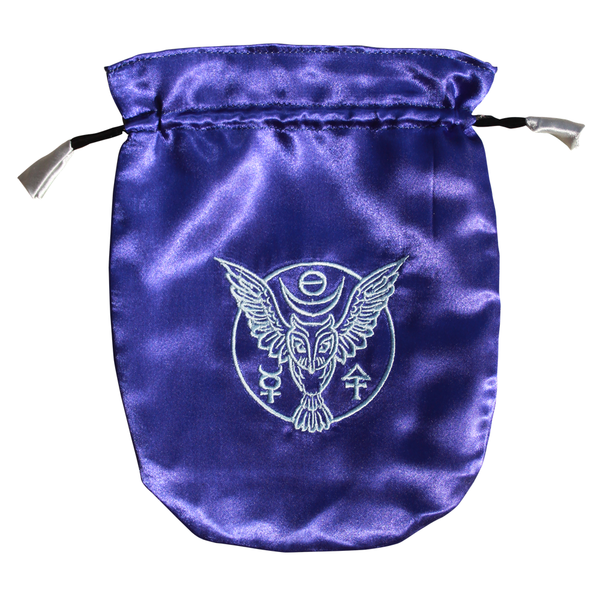 Blue Satin Owl Tarot Bag-Home/Altar-Starlinks-The Bat Witch Cavern