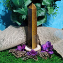 Obélisque poli oeil de tigre (hauteur 6,75 po)