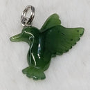 Pendentif en néphrite de jade canadien Colibri - 17 mm