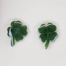 Earrings - Shamrock Studs - Canadian Jade 0.5"