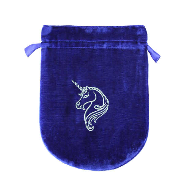 Blue Velvet Unicorn Tarot Bag-Home/Altar-Starlinks-The Bat Witch Cavern