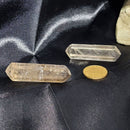 Baguette à double terminaison en quartz fumé de qualité A - 2" à 2,5" de long