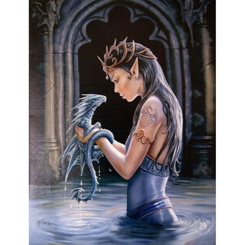 Canvas Art Print - Water Dragon by Anne Stokes-Home/Altar-Kheops-The Bat Witch Cavern