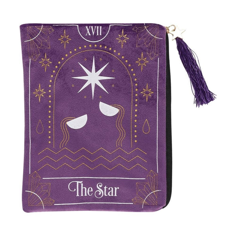 The Star Purple Velvet Zippered Tarot Bag-Home/Altar-Starlinks-The Bat Witch Cavern